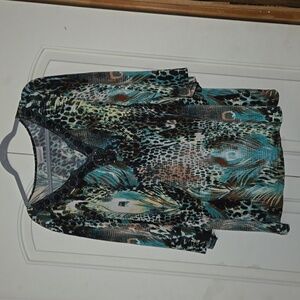 Avenue Print 3/4 Sleeve Tunic Plus Size 18/20